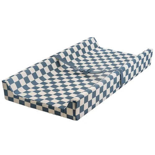 Vista 11 de Tiny Twinkle Cambiador de pañales para tocador y mesa de guardería, impermeable, lavable y a prueba de desorden con correa de seguridad, base Damas