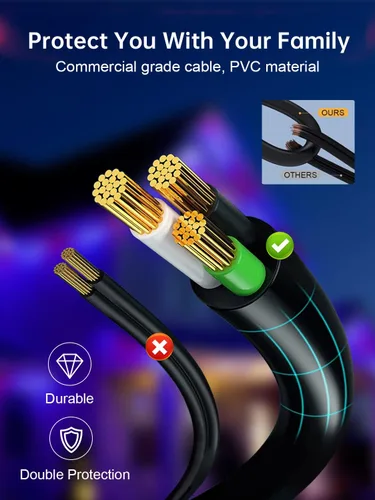 Vista 7 de Cadena de luces LED de grado comercial de 48 pies para exteriores con control remoto, inastillables, impermeables, cambiantes de color, luces
