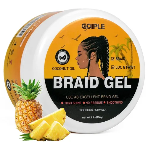 Vista 10 de Gel alisador de gran capacidad de 16 onzas con fijación fuerte para twist, locs, trenzas, bordes, cornrows - Sin residuos, controla el frizz, alto