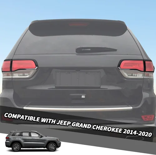 Vista 2 de Jimen Bisel de cubierta de la luz trasera compatible con Jeep Grand Cherokee 2014-2020 (negro)