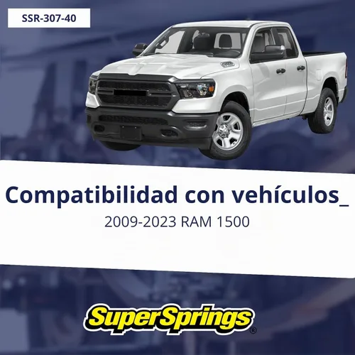 Vista 2 de SuperSprings SSR-307-40 SumoSprings Trasero para Dodge RAM 1500, Azul, 1000 libras.