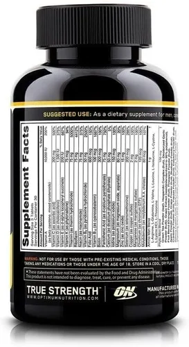 Vista 3 de Optimum Nutrition Opti-Men Suplemento diario de multivitaminas, 90