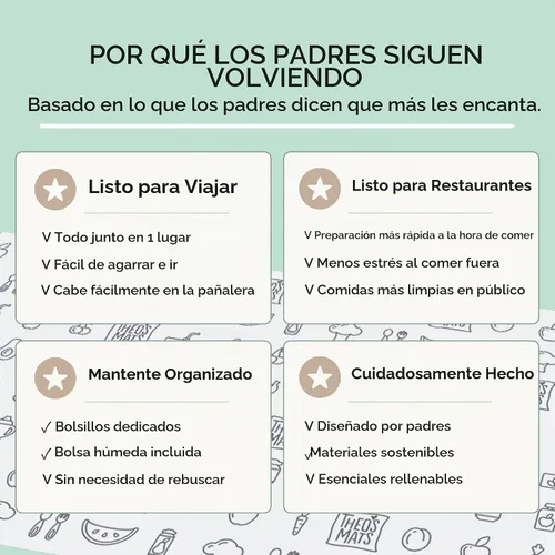 Vista 9 de THEO'S Embrague de suministros de destete LED para bebés, se adapta a los elementos esenciales de la comida e incluye trabillas para utensilios