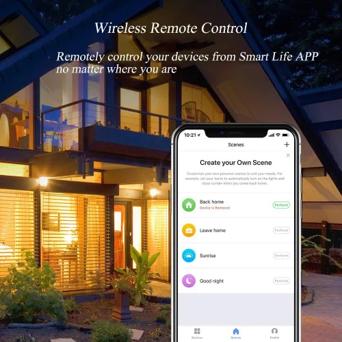 Vista 8 de Interruptor de luz WiFi inteligente de 3 bandas compatible con Alexa y Google Home