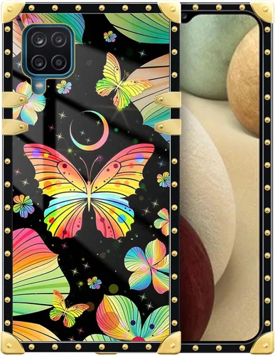 Vista 92 de Funda compatible con Samsung Galaxy A03S 4G, TPU suave de lujo y parte trasera de policarbonato duro para niñas y mujeres, funda protectora a prueba