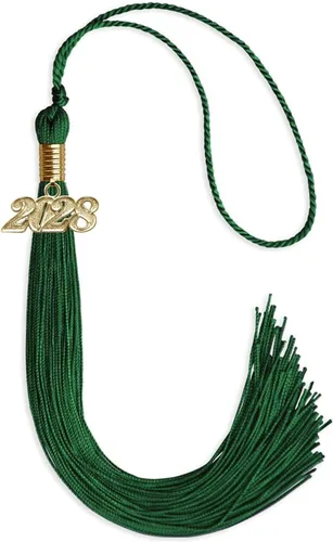 Vista 20 de Endea Graduation - Borla de un solo color con fecha dorada (Oro Antiguo, 2020)