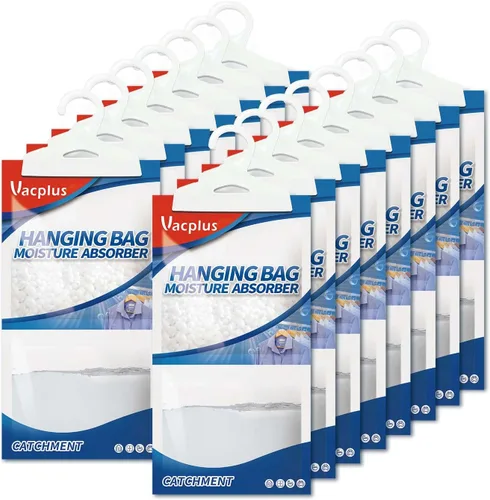 Vista 11 de Vacplus Paquetes absorbentes de humedad, paquete de 5 sin fragancia, paquetes de humedad, paquetes desecantes, bolsas deshumidificadoras de armario