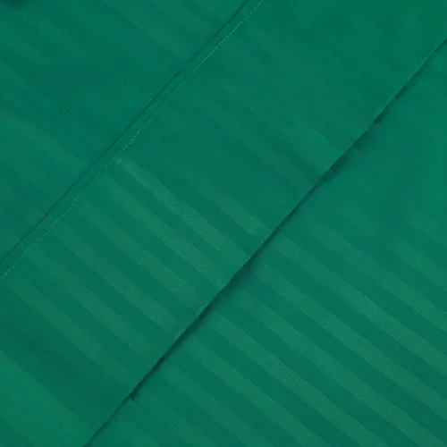 Vista 4 de Algodón egipcio de 300 hilos franjas Funda de almohada Set, Hunter Green, King