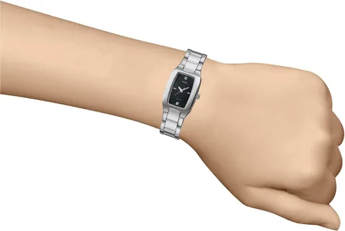 Vista 5 de Casio Reloj de pulsera clásico de acero inoxidable LTP1165A-1C para mujer, plateado, LTP-1165A-1C