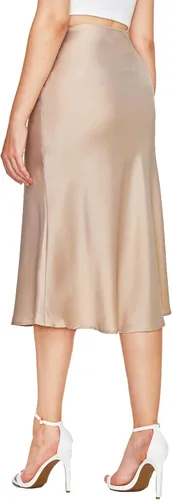 Vista 2 de Verdusa - Falda midi elegante acampanada y de cintura alta para mujer