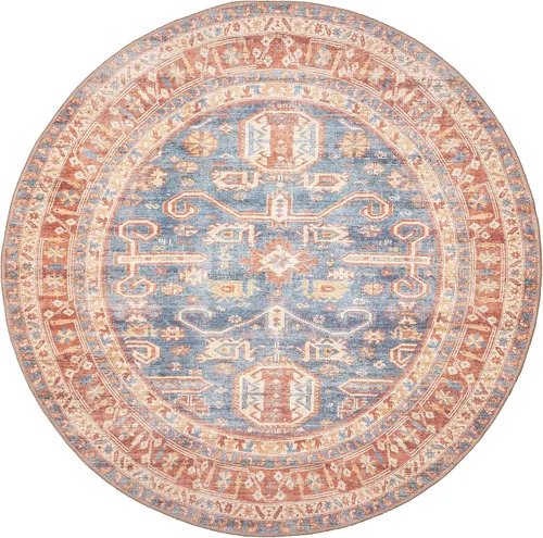 Vista 197 de GLN Rugs Traditional Collection - Alfombra de felpilla lavable a máquina, tradicional lavable, antideslizante, alfombra de felpilla de pelo corto