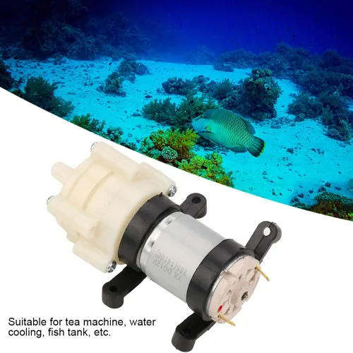 Vista 4 de bomba de taladro autocebante, DC 12V Mini bomba de succión eléctrica de agua de diafragma para máquina de té pescado