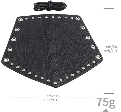 Vista 3 de Jeilwiy Pulsera de guante de cuero, brazaletes medievales, muñequera vikinga, caballero LARP, brazos vikingos, disfraz renacentista