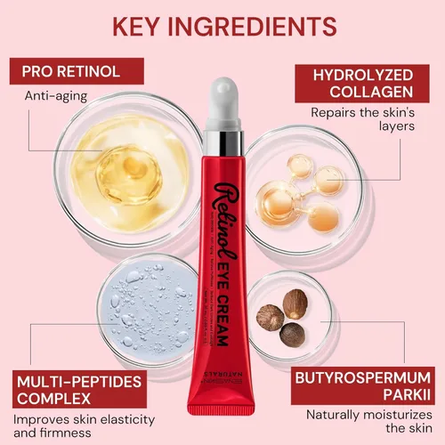 Vista 4 de Crema de ojos Retinol antienvejecimiento: tensor instantáneo de ojos y crema hidratante reparadora de arrugas - Tratamiento de bolsas debajo