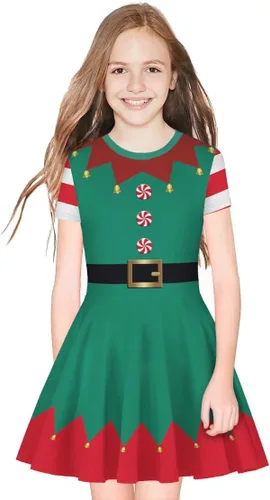 Vista 2 de yolsun Ugly Sweater Dress for Girl Christmas Party Costume