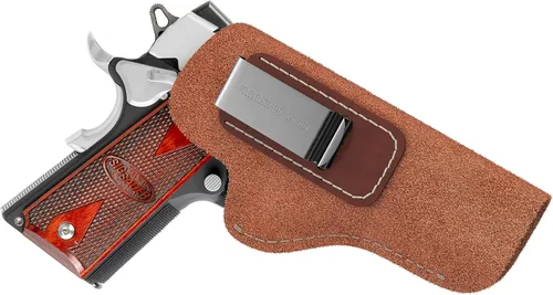 Vista 7 de Pistolera de gamuza IWB, para armas estilo 1911 de varias marcas.