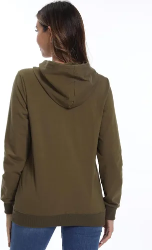 Vista 5 de Bearsland - Sudadera deportiva para mujer, con capucha y bolsillos, para maternidad y lactancia