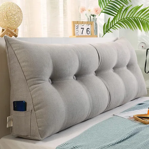 Vista 12 de Almohada de cuña de lectura triangular Queen, cojín de respaldo para cabecero reclinable, almohada de lectura, cojín triangular para posicionamiento