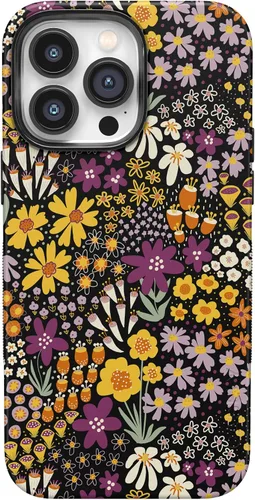 Vista 145 de Casely - Funda para iPhone 14 Pro Max, flores pintadas, Frida Kahlo Floral Girly, compatible con MagSafe