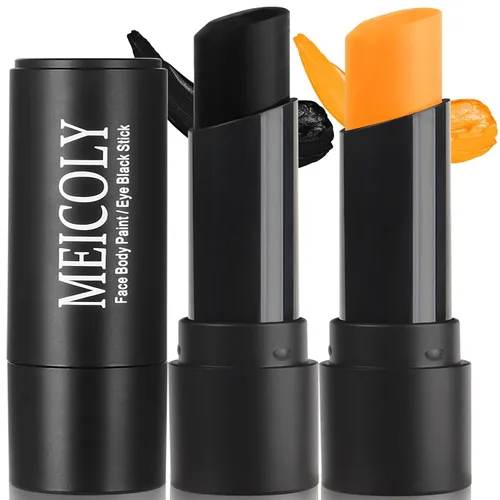 Vista 35 de MEICOLY Pintura facial negra, barra negra para ojos para deportes, béisbol, softbol, fútbol americano, lacrosse, fácil de colorear atletas