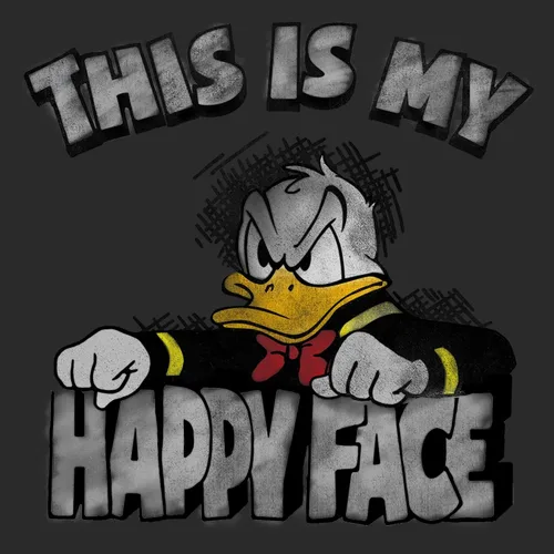 Vista 2 de Disney Mad Donald Duck Face - Camiseta para Hombres Adultos