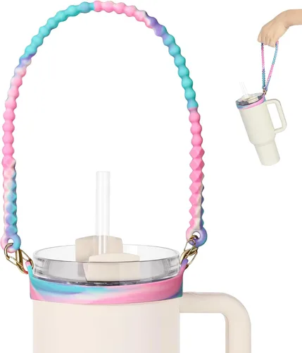 Vista 8 de Mango para botella de agua, soporte de silicona suave y duradero, eslinga, cordón, portador con correa, se adapta a la mayoría de botellas de agua