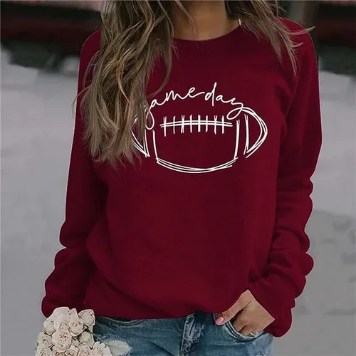 Vista 2 de Women's Crewneck Sweatshirts Casual Comfy Long Sleeve T-Shirts Basic Solid Pullover Tops