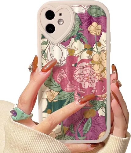 Vista 28 de Lovmooful Funda para iPhone 11 con diseño de oso lindo floral con lentes de Flor de Oso2