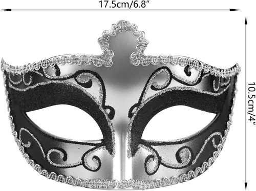 Vista 6 de Máscara de mascarada para hombres, máscara veneciana griega romana, Halloween, cosplay, fiesta, disfraz para hombres, máscara de Mardi Gras