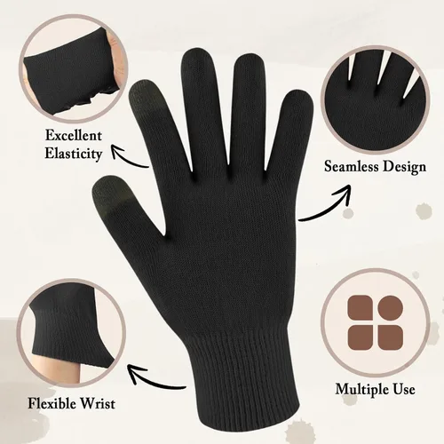 Vista 6 de MIG4U Guantes de belleza hidratantes para pantalla táctil, guantes de dormir grandes para hombres, spa, manos secas, loción nocturna, protección UV
