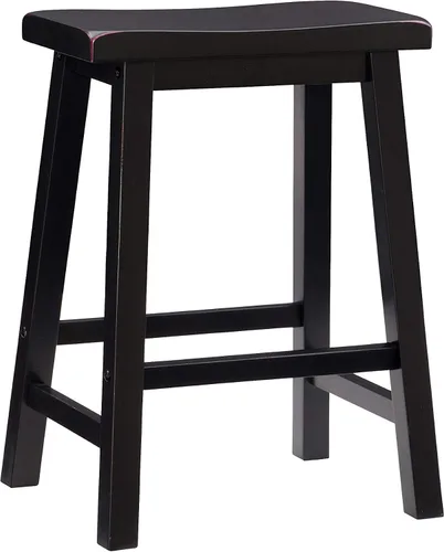Vista 15 de Powell Furniture Powell Taburete de bar color negro antiguo con arena a través de terracota, taburete de bar de 29 pulgadas de altura del asiento