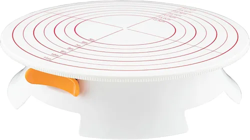 Vista 21 de Restaurantware Pastry Tek - Tocadiscos para tartas de 12 pulgadas, 1 soporte giratorio resistente para tartas, base antideslizante con interruptor