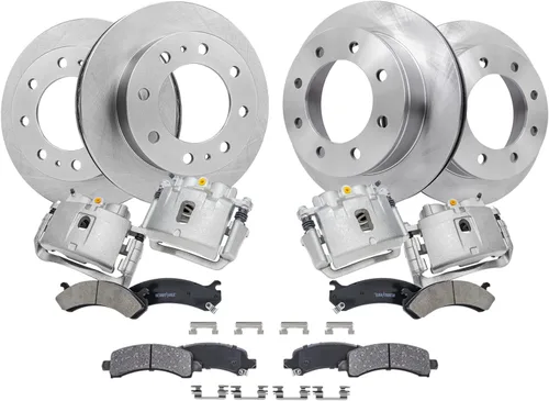 Vista 14 de Detroit Axle - 4 rotores de freno para Ford 1994-2004 Mustang, rotores de freno de disco delanteros y traseros 1995 1996 1997 1998 1999 2000 2001