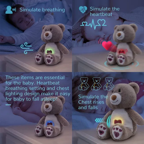 Vista 5 de DEARBABY Mamá Sosegón para Bebé, Juguetes Esenciales para Recién Nacidos de 0 a 6 Meses, Máquina de Sonido para Niña para Navidad para Guardería