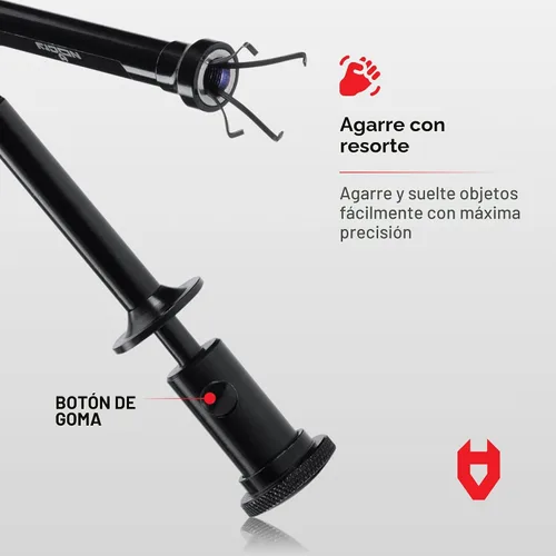 Vista 4 de NoCry Herramienta de recogida de garra magnética flexible con luz LED brillante - Herramienta de recogida magnética retráctil de 27.7 pulgadas