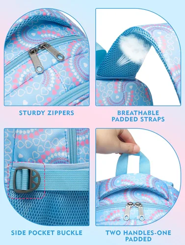 Vista 20 de BLUEFAIRY - Mochilas para niños y niñas, escuela primaria, jardín de niños