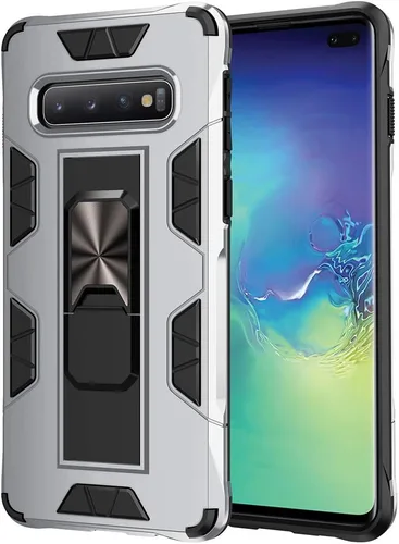 Vista 12 de Dionsibei Funda para Samsung Galaxy S10 Plus de grado militar con función atril incorporada, funda protectora resistente a prueba de golpes