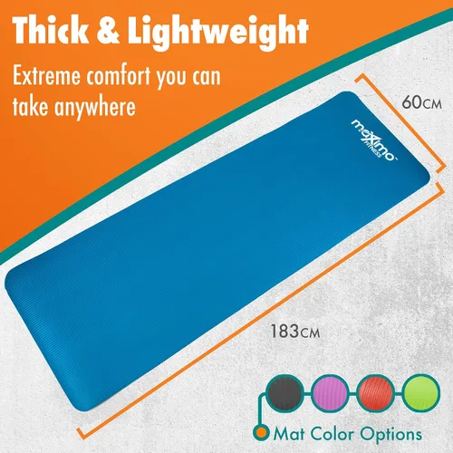 Vista 2 de Maximo Fitness Tapete de yoga - Tapete de ejercicio multiusos para hombres, mujeres y niños, tapetes de entrenamiento ideales sin deslizamiento