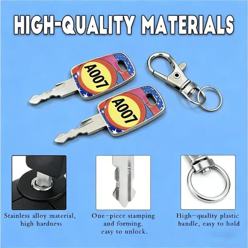 Vista 3 de 2 Pack A007＋002Luggage Master Keys - Emergency Replacement Keys for Forgotten Luggage Passwords, Compatible with Suitcase Combination Locks TSA