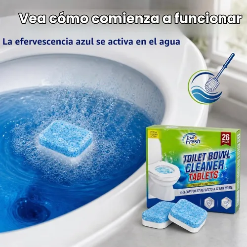 Vista 3 de True Fresh - Tabletas limpiadoras para inodoro, paquete de 26, seguras para sépticas, aroma oceánico