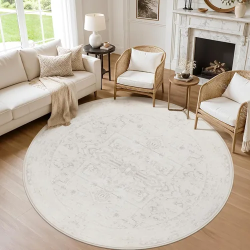 Vista 37 de Alfombras de área 8x10 Sala de estar: Dormitorio Alfombra Lavable Beige