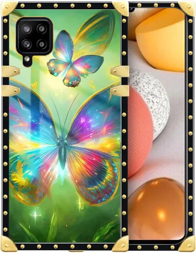 Vista 172 de Funda compatible con Samsung Galaxy A03S 4G, TPU suave de lujo y parte trasera de policarbonato duro para niñas y mujeres, funda protectora a prueba