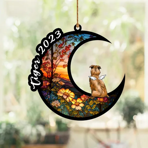 Vista 10 de Nazenti Atrapasoles conmemorativo para perros, adornos de Navidad personalizados para perros, adorno de Navidad, regalos conmemorativos para perros