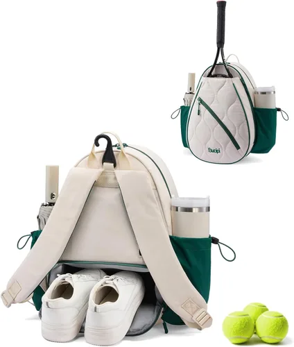 Vista 13 de Mochila de tenis Sucipi para mujeres y hombres, mochila para raquetas de tenis resistente al agua y lavable a máquina, bolsa deportiva ligera