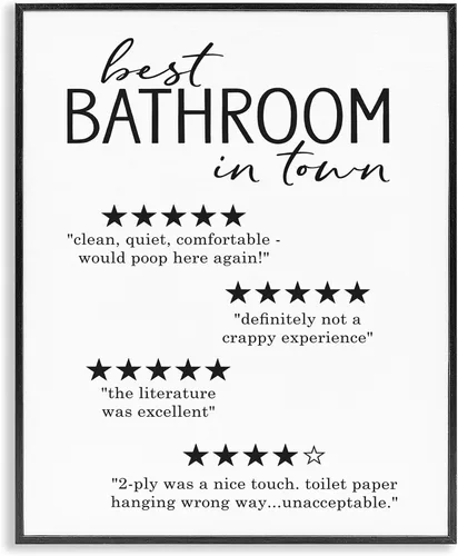 Vista 21 de Stupell Industries 'I See London and France Saying Bathroom Humor', arte giclée enmarcado, negro, 16 x 20 pulgadas, fácil de colgar y resistente