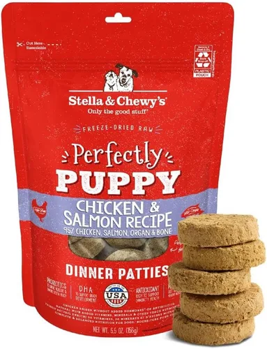 Vista 13 de Stella & Chewy's Medallones de Cena Crudos Liofilizados – Elaborados para Cachorros – Sin Granos, Rico en Proteínas, Receta Perfectamente