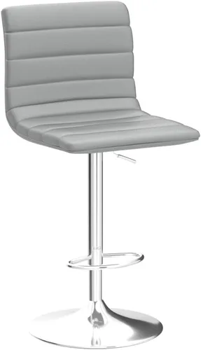 Vista 5 de NicBex Taburetes de bar giratorios modernos de piel sintética ajustables, taburetes de bar para isla de cocina, juego de 2, (color gris)