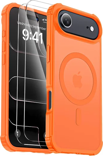 Vista 54 de Funda para iPhone Air [compatible con MagSafe] [2 protectores de pantalla] [prueba de caídas de grado militar] Funda magnética resistente