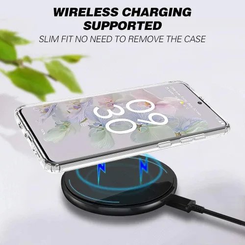 Vista 8 de Kowauri Funda transparente para Motorola Moto Edge 2022 - Parte trasera de policarbonato duro con parachoques delgado de TPU, cubierta protectora a