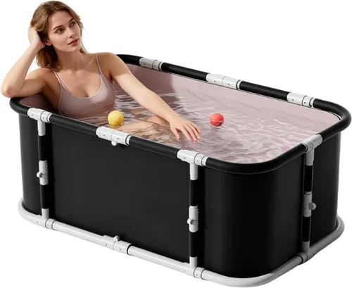 Vista 3 de Bañera portátil para adultos, bañera plegable de 45 pulgadas